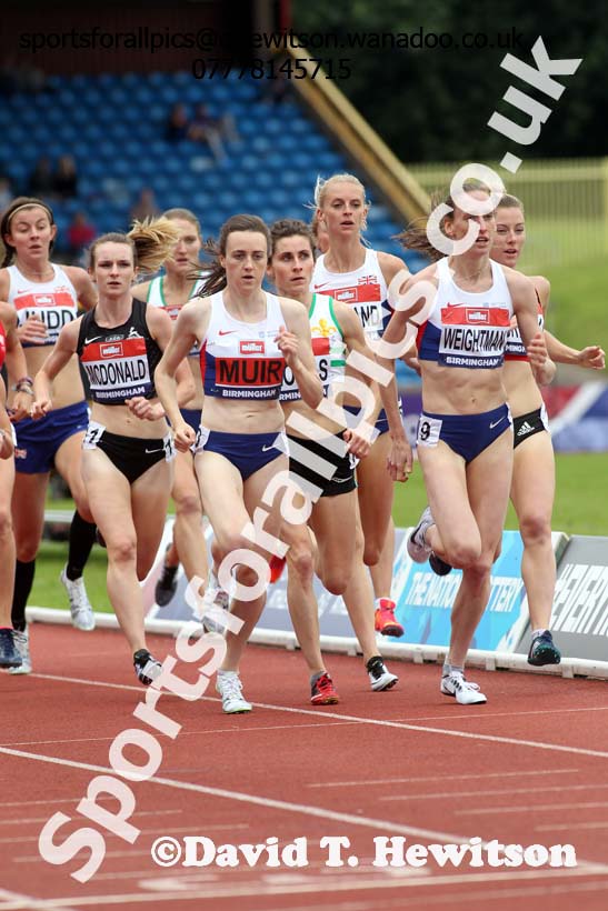 Womens 1500 metres, British Championships, Birmingham. Photo: David T. Hewitson/Sports for All Pics